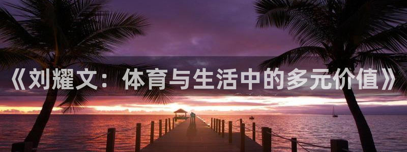 v66体育平台骗了多少人：《刘耀文：体育与生活中的多元价值》